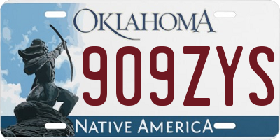 OK license plate 909ZYS