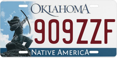 OK license plate 909ZZF