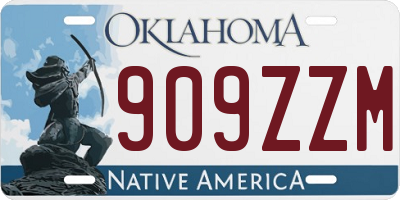 OK license plate 909ZZM