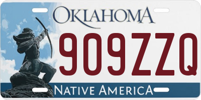 OK license plate 909ZZQ