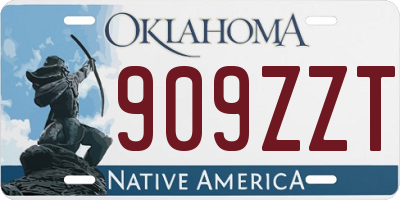 OK license plate 909ZZT