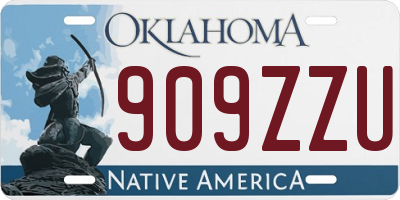 OK license plate 909ZZU