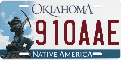 OK license plate 910AAE