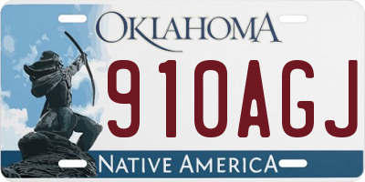 OK license plate 910AGJ