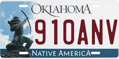 OK license plate 910ANV