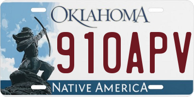 OK license plate 910APV
