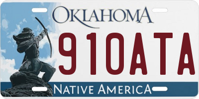 OK license plate 910ATA