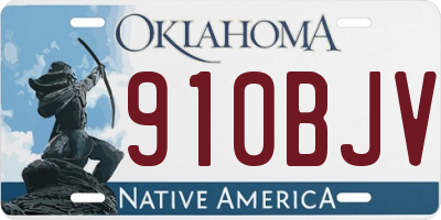 OK license plate 910BJV