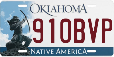 OK license plate 910BVP