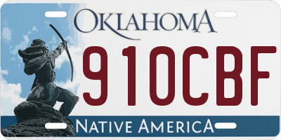 OK license plate 910CBF