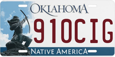 OK license plate 910CIG