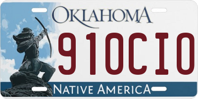 OK license plate 910CIO