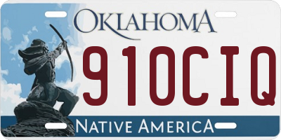 OK license plate 910CIQ