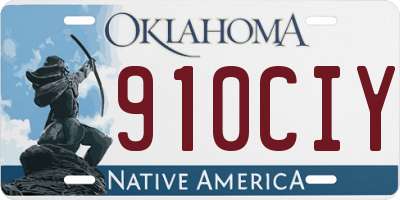 OK license plate 910CIY