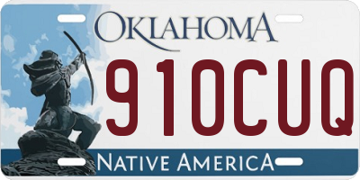 OK license plate 910CUQ