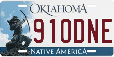 OK license plate 910DNE