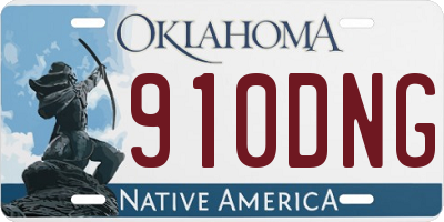 OK license plate 910DNG