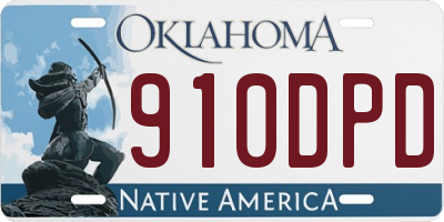 OK license plate 910DPD