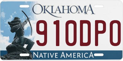 OK license plate 910DPO