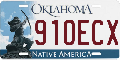 OK license plate 910ECX
