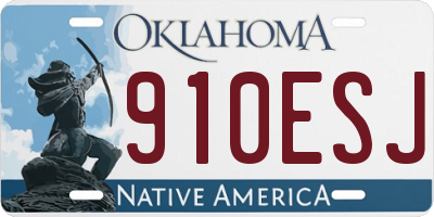 OK license plate 910ESJ