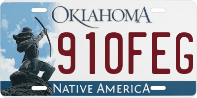 OK license plate 910FEG