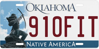 OK license plate 910FIT