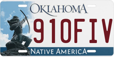 OK license plate 910FIV
