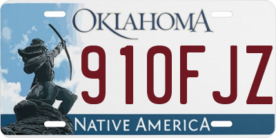 OK license plate 910FJZ