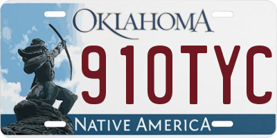 OK license plate 910TYC