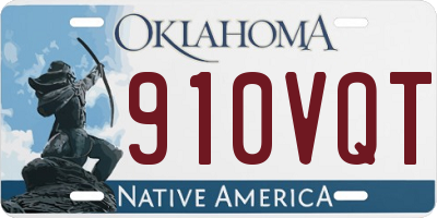 OK license plate 910VQT