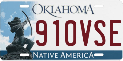 OK license plate 910VSE