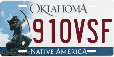 OK license plate 910VSF