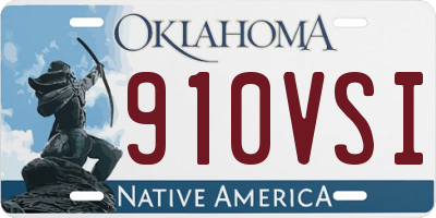 OK license plate 910VSI