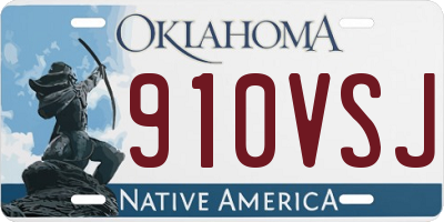 OK license plate 910VSJ