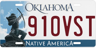 OK license plate 910VST