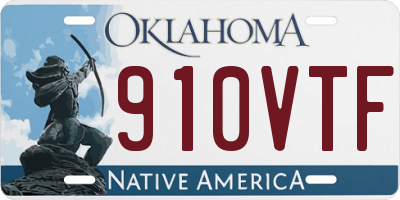 OK license plate 910VTF
