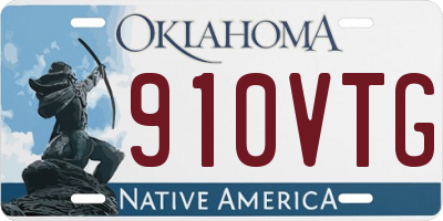 OK license plate 910VTG