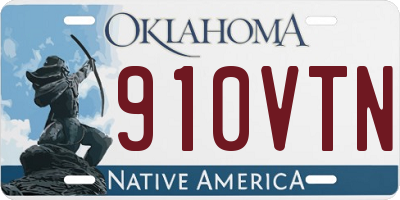 OK license plate 910VTN