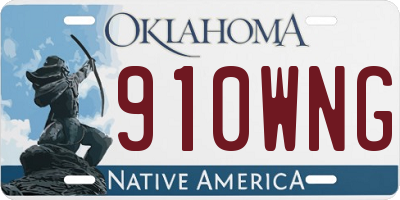 OK license plate 910WNG