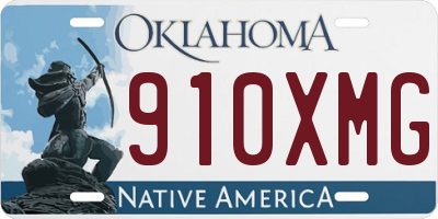OK license plate 910XMG