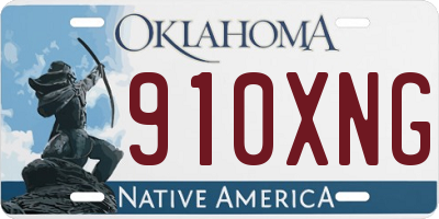 OK license plate 910XNG