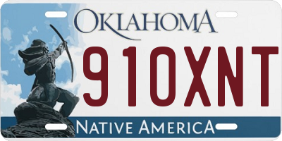 OK license plate 910XNT