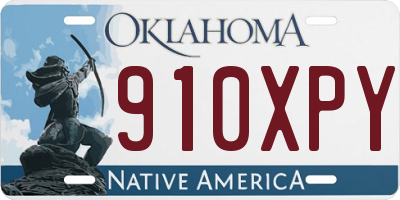 OK license plate 910XPY