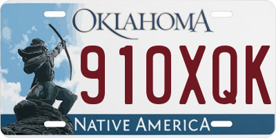 OK license plate 910XQK