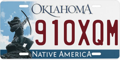 OK license plate 910XQM