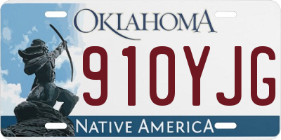OK license plate 910YJG