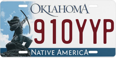 OK license plate 910YYP