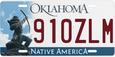 OK license plate 910ZLM