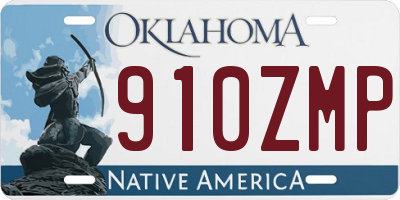 OK license plate 910ZMP